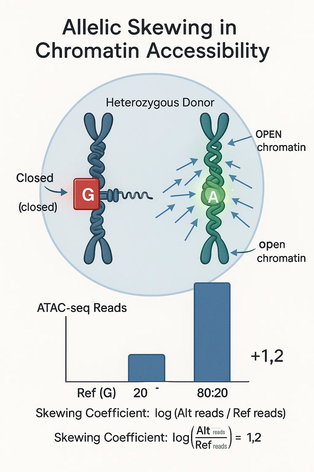 Allelic skewing in chromatin accessibility
